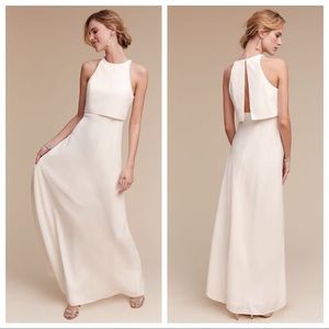 BHLDN Jill Stuart Iva Crepe Maxi Dress